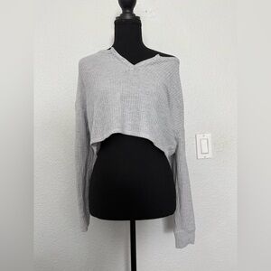 Gilly Hicks Light Gray Textured Sweater